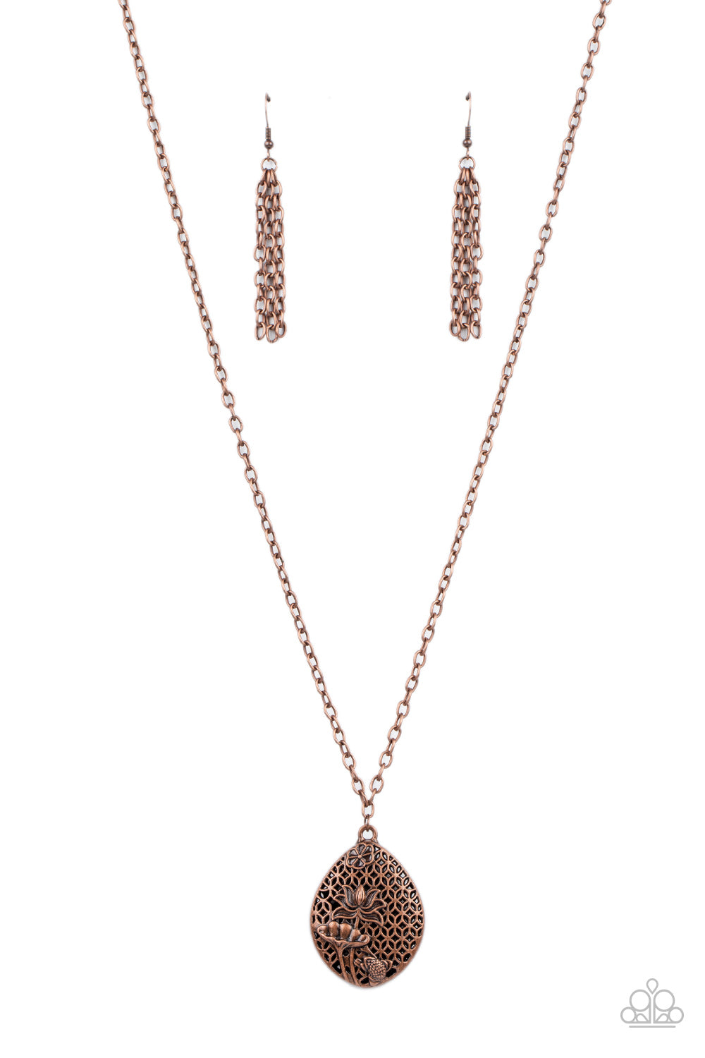Paparazzi Wearable Wildflowers Copper Long Necklace