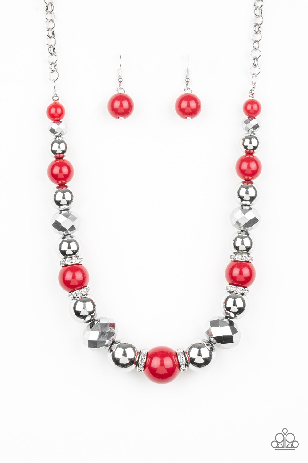 Paparazzi Weekend Party Red Short Necklace