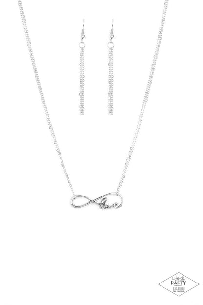 Paparazzi We Found Love Silver Short Necklace - Life Of The Party Exclusive