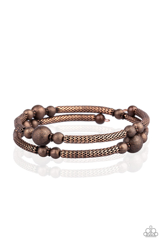 Paparazzi West End Wraparound Copper Coil Wrap Bracelet