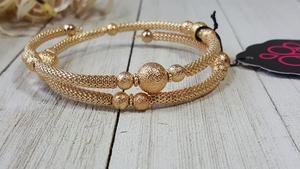 Paparazzi West End Wraparound Gold Coil Wrap Bracelet
