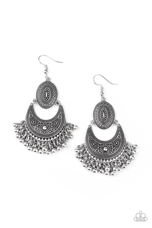 Paparazzi Western Trails Silver Fishhook Earrings