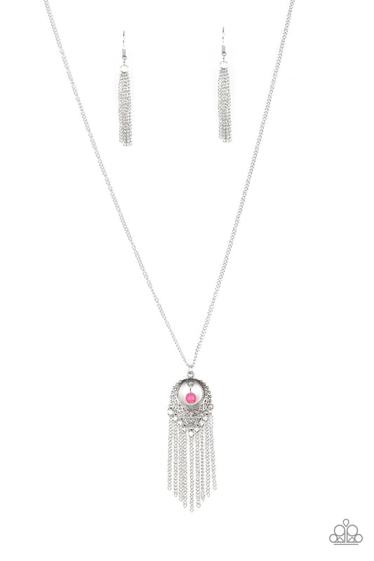 Paparazzi Western Weather Pink Long Necklace