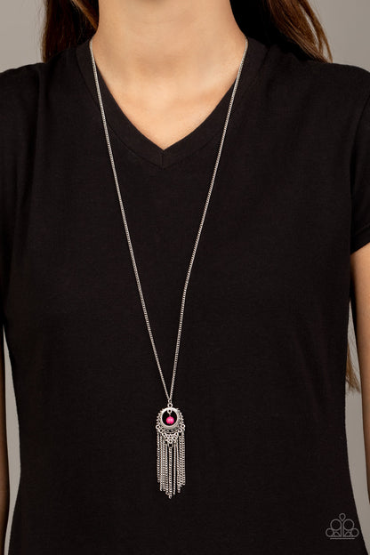 Paparazzi Western Weather Pink Long Necklace