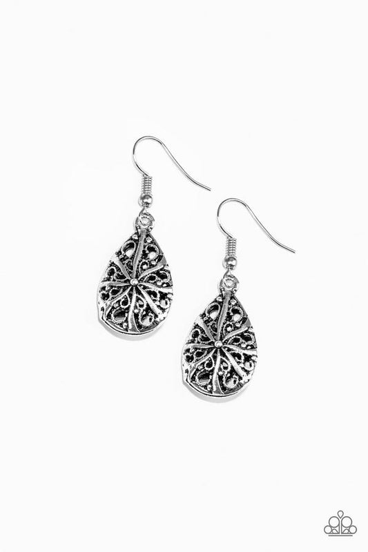 Paparazzi Western Wisteria Silver Fishhook Earrings
