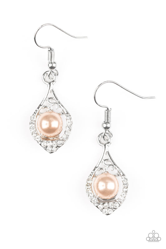 Paparazzi Westminster Waltz Brown Fishhook Earrings