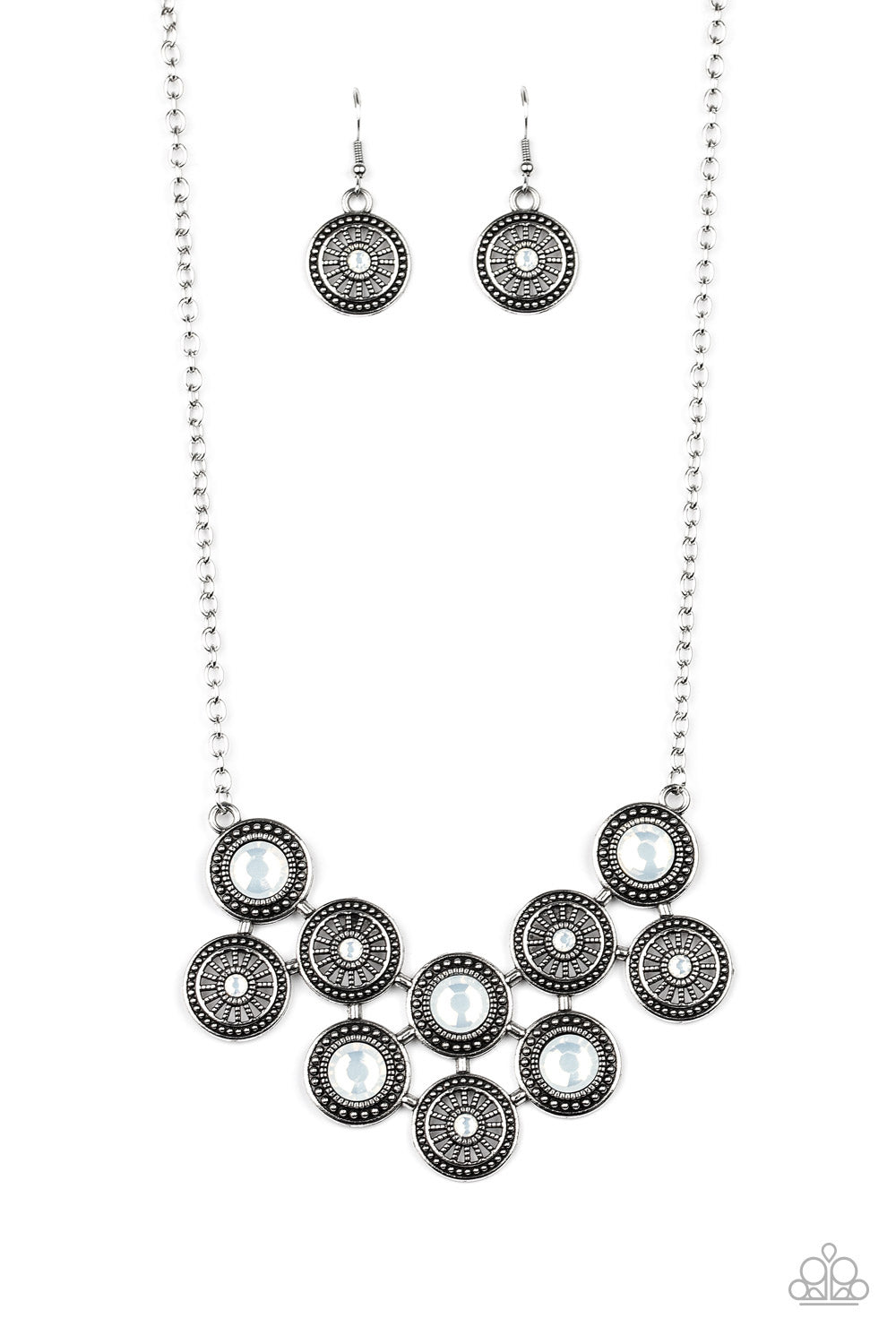 Paparazzi What's Your Star Sign? White Short Necklace - Life Of The Party April 2020