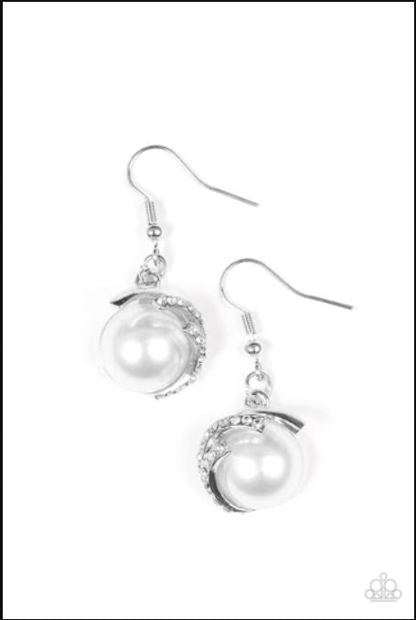 Paparazzi What You Sea Is What You Get White Fishhook Earrings