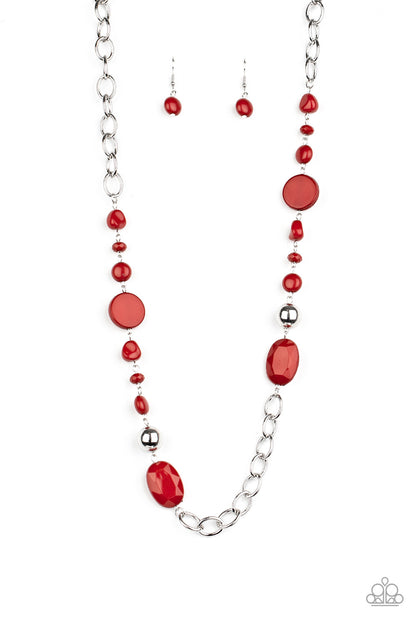 Paparazzi When I Glow Up Red Long Necklace - P2WH-RDXX-277XX