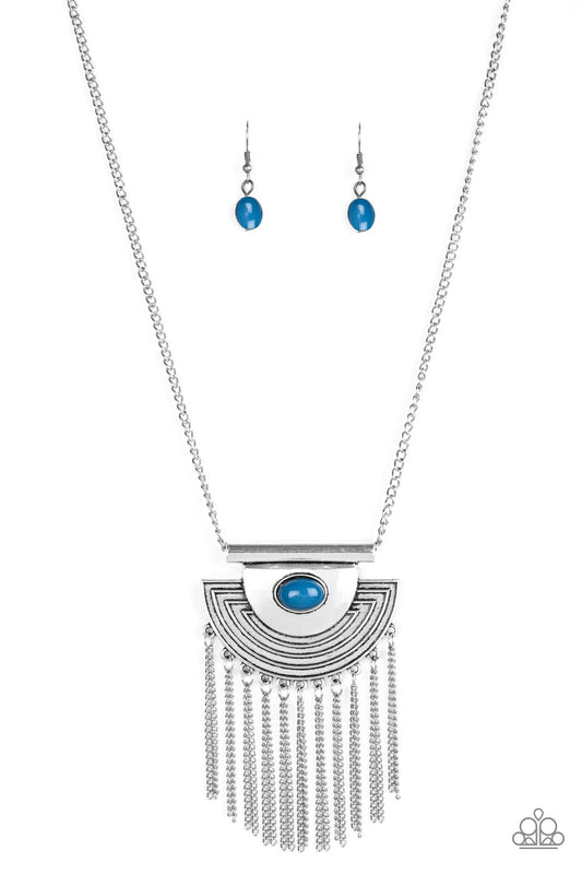 Paparazzi When In Roam Blue Short Necklace - P2TR-BLXX-081XX