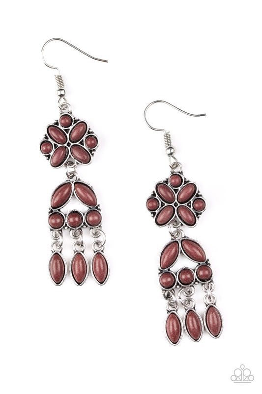 Paparazzi Which Way West Brown Fishhook Earrings