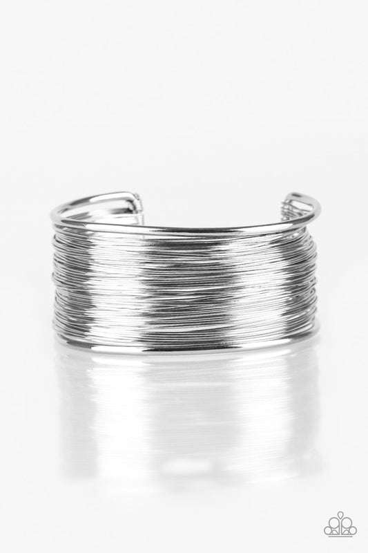 Paparazzi Wire Warrior Silver Cuff Bracelet