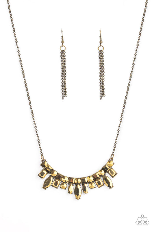 Paparazzi Wish Upon a ROCK STAR Brass Short Necklace