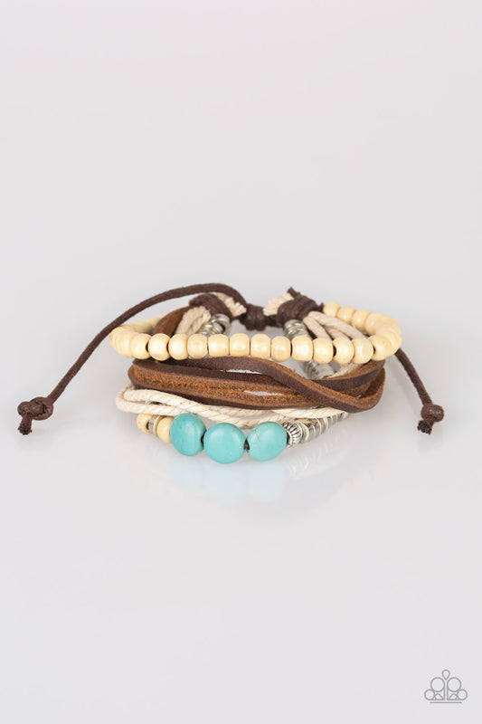 Paparazzi Wonderfully Wanderer Blue Sliding Knot Bracelet