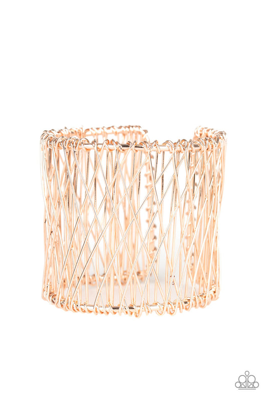 Paparazzi Work For Wire Rose Gold Cuff Bracelet