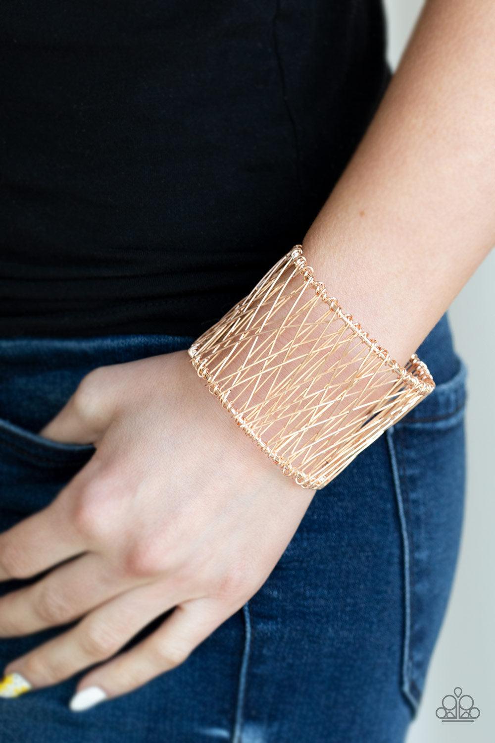 Paparazzi Work For Wire Rose Gold Cuff Bracelet