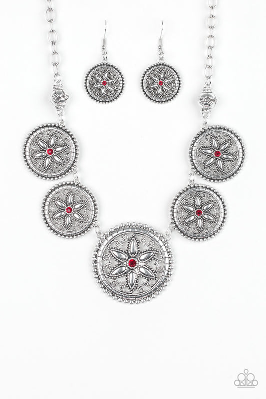 Paparazzi Written In The STAR LILIES Red Short Necklace