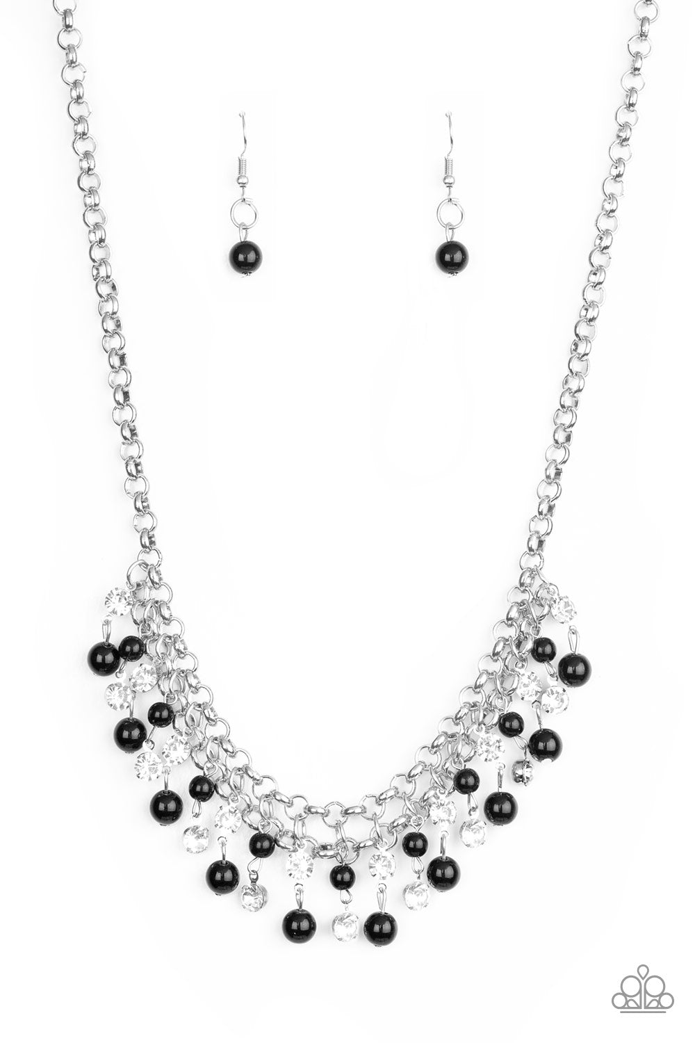 Paparazzi You May Kiss The Bride Black Short Necklace