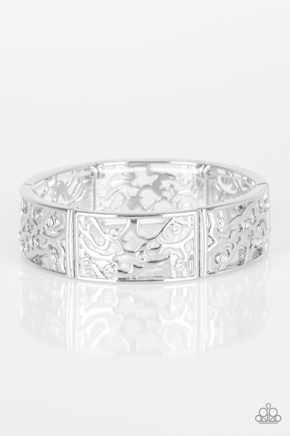 Paparazzi Yours and VINE White Stretch Bracelet