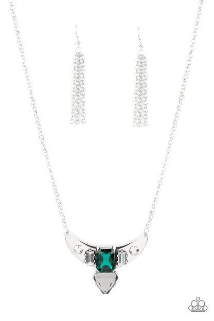 Paparazzi You The TALISMAN! Green Long Necklace