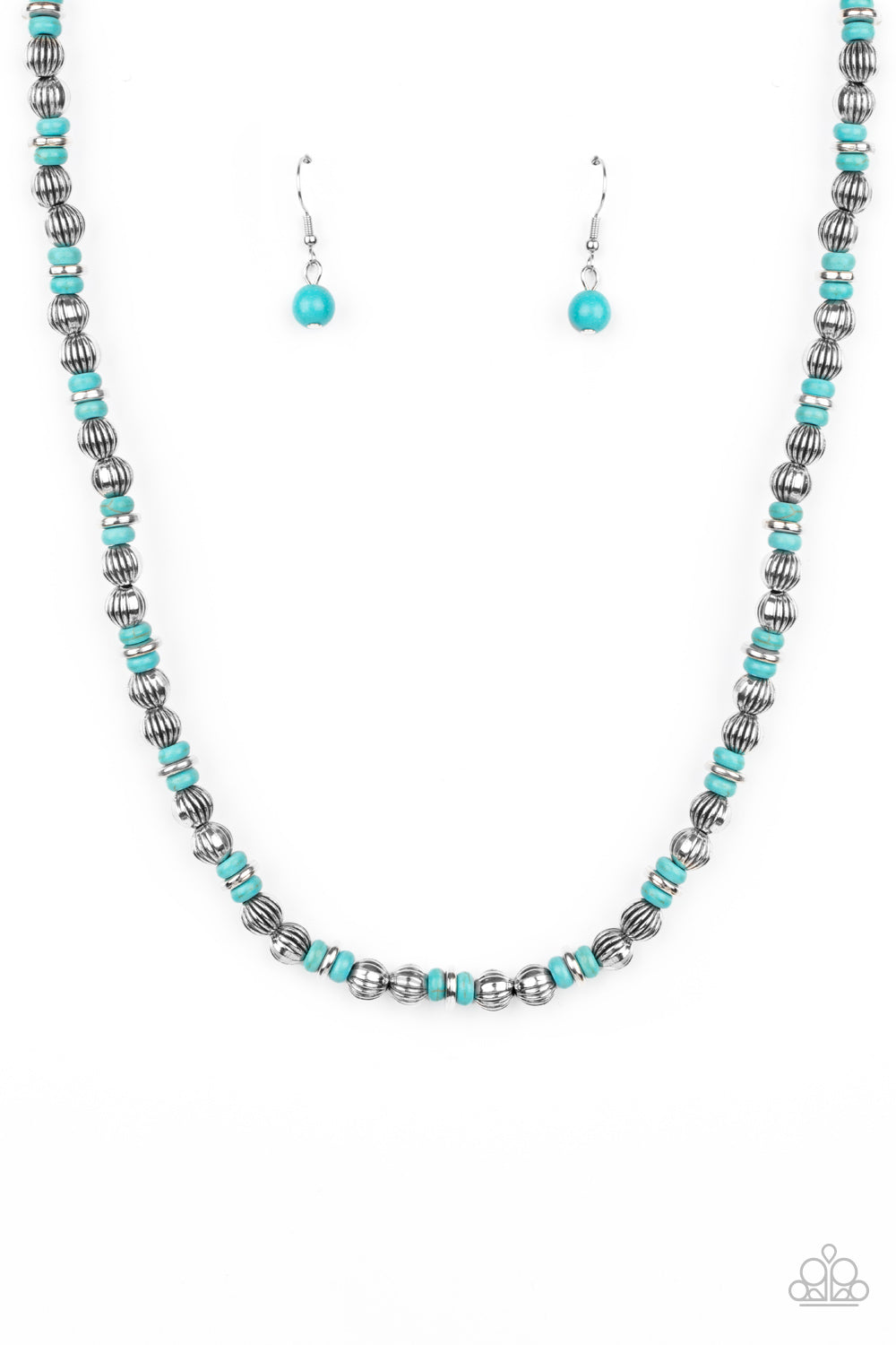 Paparazzi Zen You Least Expect It Blue Short Necklace