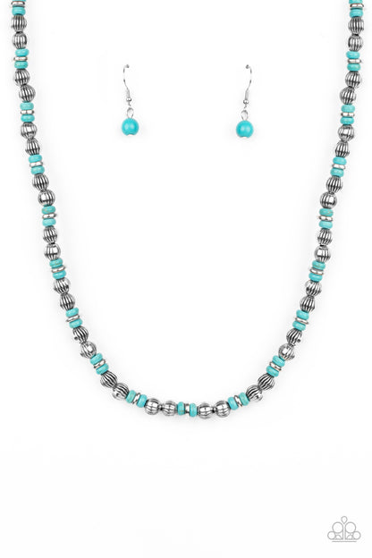 Paparazzi Zen You Least Expect It Blue Short Necklace