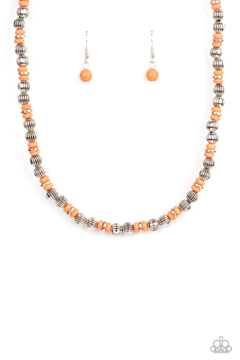 Paparazzi Zen You Least Expect It Orange Short Necklace